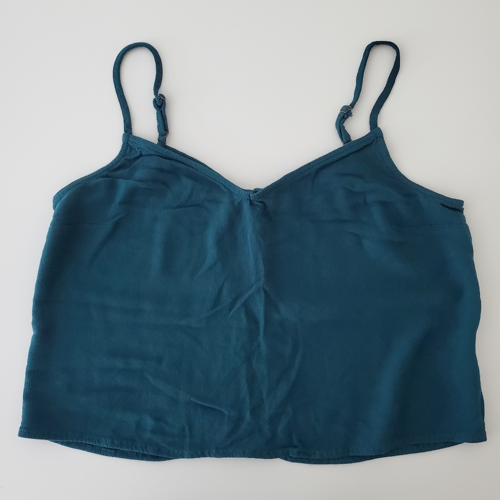 Dark Teal Cropped spaghetti strap top